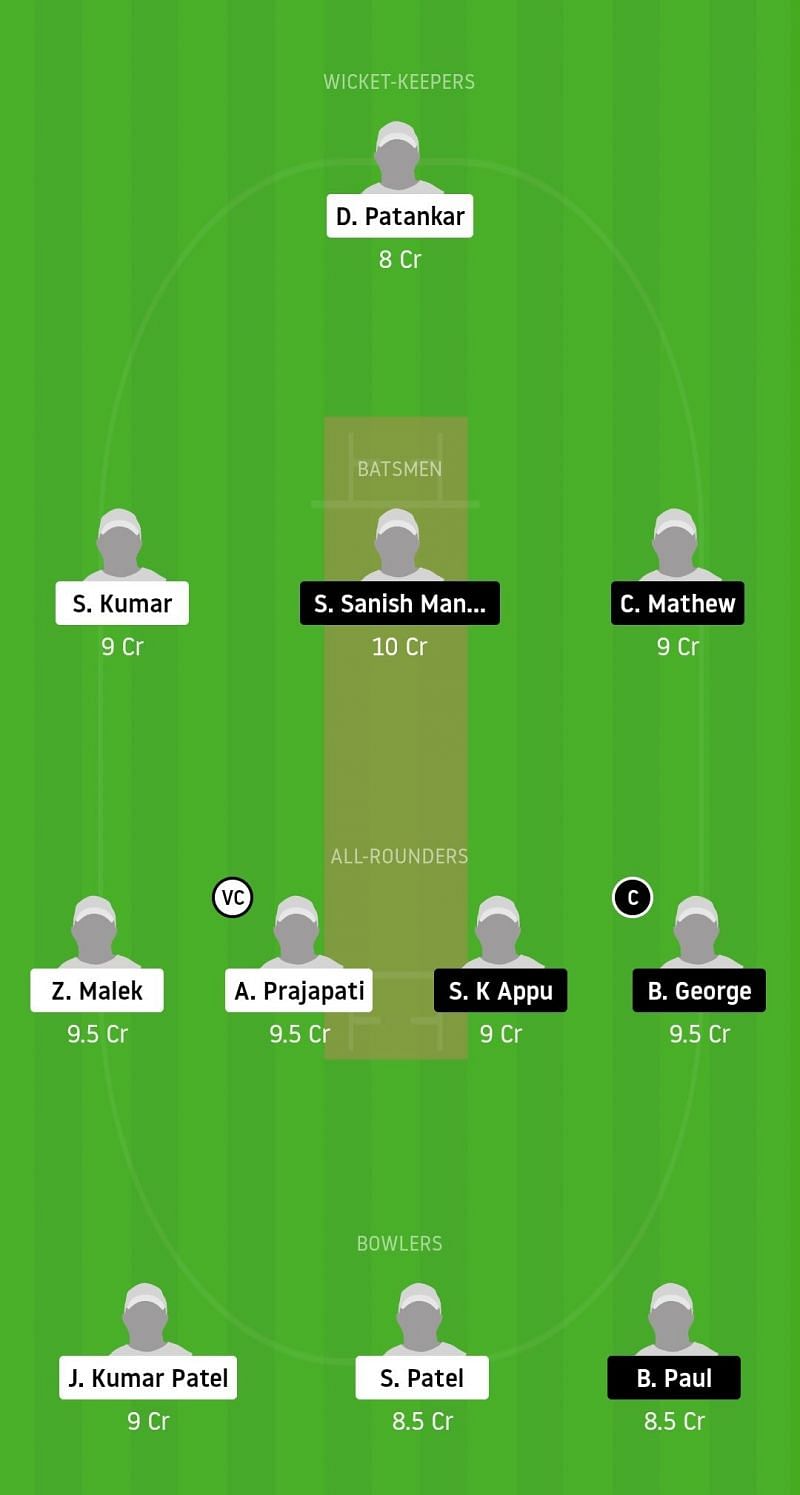 Dream11 Team for AUM vs AUK CC - ECS Malta 2020.